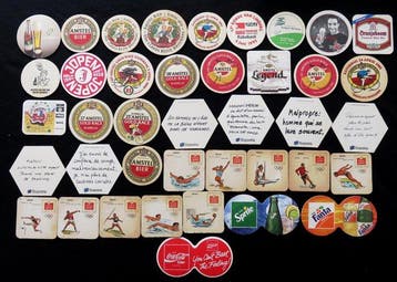 Ruim 160 bierviltjes uit o.a. België, Nederland, Duitsland