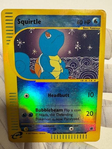 Pokémon - 1 Card - Squirtle 132/165 Holo Foil - WOTC -, Nieuw