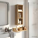 vidaXL Badkamer wandkast Ambachtelijk Eiken 20 x 16 x 62,5, Verzenden, Nieuw