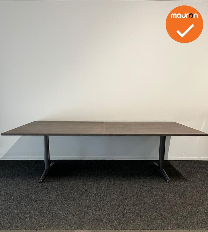 Ahrend Vergadertafel - Rechthoekig - 240x120cm - Oak Dark -, Articles professionnels, Aménagement de Bureau & Magasin | Mobilier de bureau & Aménagement