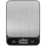 Strex Keukenweegschaal Digitaal - 1 g tot 10 kg - RVS/Zwart, Verzenden, Nieuw