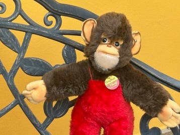 Steiff: Chimpansee aap, dralon, 1971, EAN 6190/30 -, Antiek en Kunst, Antiek | Speelgoed