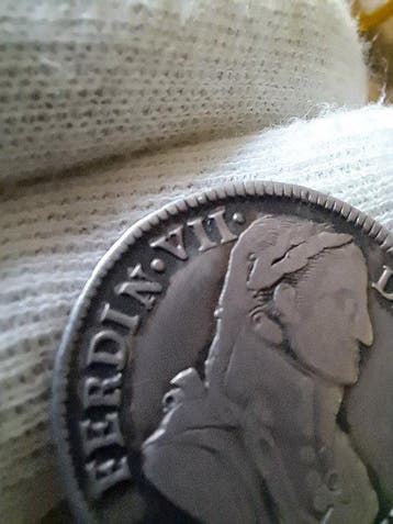 Spanje. Fernando VII. 2 Reales 1810 FJ Santiago de Chile