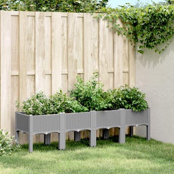 vidaXL Plantenbak met poten 160x40x42 cm polypropeen, Verzenden, Nieuw