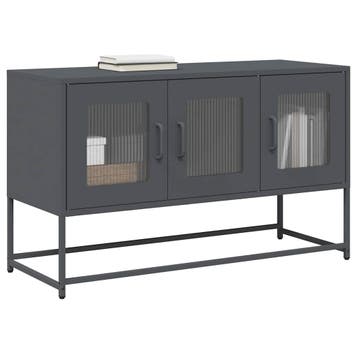 vidaXL Tv-meubel 100,5x39x60,5 cm koudgewalst staal, Verzenden