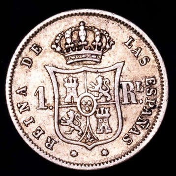 Spanje. Isabel II. Real Acuñado en la ceca de Madrid