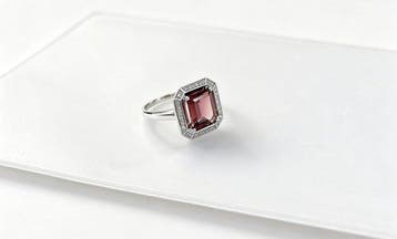 Bague - 14 carats Or blanc - 3.01ct. tw. Tourmaline -, Nieuw