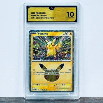 Pokémon Graded card - Pikachu Holo 040 - 30th Anniversary –
