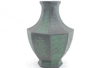 Japanse decoratieve bloemvaas – octagonale vorm – bloem- en