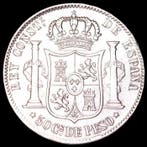 Spanje. Alfonso XII. 50 centavos 1884 Manila Calico 121.