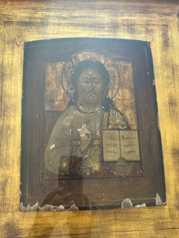 Icoon - Christus Pantokrator - Hout