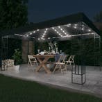 vidaXL Prieel met LED-lichtslinger 3x4 m stof, Tuin en Terras, Verzenden, Nieuw