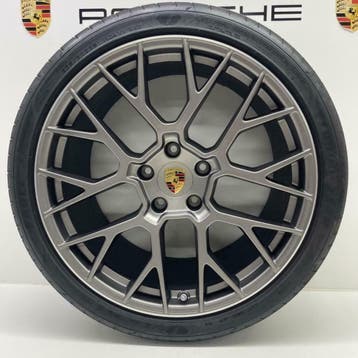 Porsche 992 ORIGINELE 20/21 RS Spyder Platinium met banden, Autos : Pièces & Accessoires, Pneus & Jantes, Ophalen, Banden en Velgen