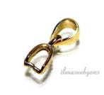 Vermeil Bail / hanger clasp kraal ca. 7.5x4x2.5mm, Hobby en Vrije tijd, Kralen en Sieraden maken, Verzenden, Nieuw, Tussenstuk of Tussenkraal