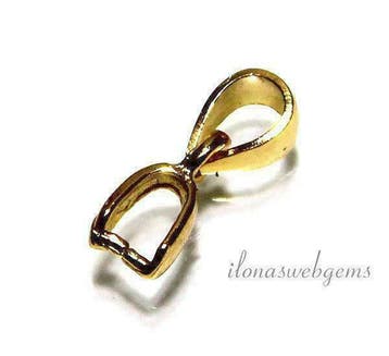 Vermeil Bail / hanger clasp kraal ca. 7.5x4x2.5mm, Hobby & Loisirs créatifs, Fabrication de Perles & Bijoux, Verzenden, Tussenstuk of Tussenkraal