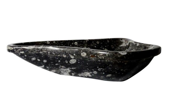 Sanifun Waskom Ramiro orthoceras marmer zwart, Maison & Meubles, Salle de bain | Linge de bain & Accessoires