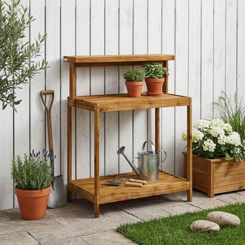 vidaXL Buiten pottingbank 86,5 x 48,5 x 106 cm Massief, Verzenden, Nieuw
