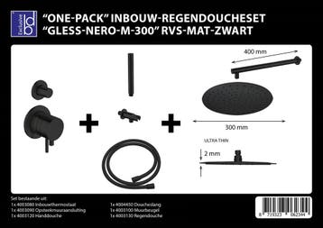 One-Pack inbouw-regendoucheset Pull and Push Muuruitloop, Ophalen of Verzenden