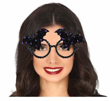 Halloween Bril Vleermuis Glitter, Hobby en Vrije tijd, Verzenden, Nieuw