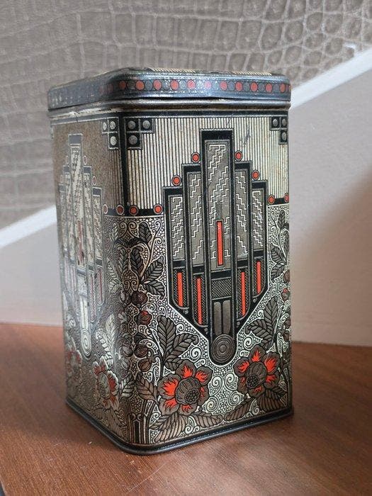 Blikken doos - Metaal - Art Deco koffieblik, Antiquités & Art, Curiosités & Brocante