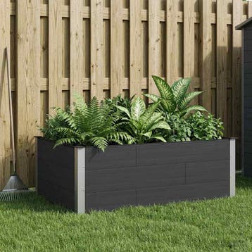 vidaXL Verhoogde plantenbak Zwart 150 x 100 x 54 cm WPC en, Verzenden