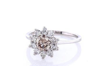 Zonder minimumprijs - Ring - 14 karaat Witgoud - 0.88ct. tw., Nieuw