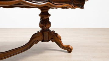 Salontafel - Wortelnotenhout - Furnier vintage neobarok, Antiek en Kunst