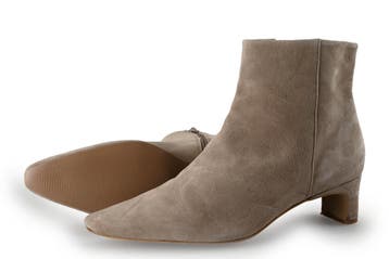Manfield Enkellaarzen in maat 40 Beige, Kleding | Dames, Verzenden, Beige, Lage of Enkellaarzen, Zo goed als nieuw