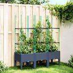 vidaXL Plantenbak met latwerk 120x40x142,5 cm polypropeen, Verzenden, Nieuw
