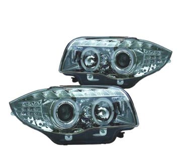 PHARES BMW E81 E87 E82 E88 ANGEL EYES FEUX DE JOUR FOND CHRO, Auto-onderdelen, Verzenden, Nieuw