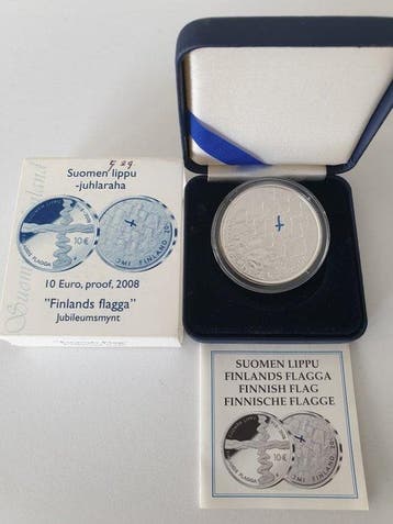 Finland, Frankrijk. 1/4 Euro / 10 Euro 2002/2008 Finnish
