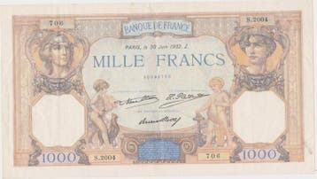 1 000 Francs France Frankreich Fay 37/07 1000 Francs Cere..., Verzenden, België