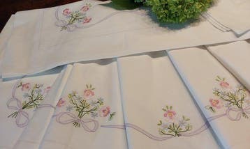 Drap de lit (3) - 270 cm - 230 cm - anciens trousseaux