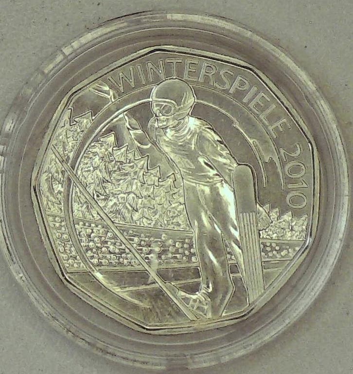Autriche Österreich 5 euro 2010 Olympische Winterspiele V.., Postzegels en Munten, Munten | Europa | Euromunten, België, Verzenden