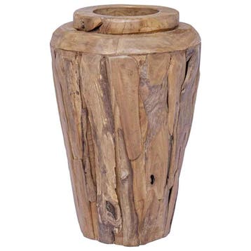 vidaXL Decoratievaas 40x60 cm massief teakhout, Huis en Inrichting, Verzenden, Nieuw