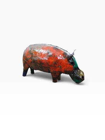 Decoratief ornament - Direct uit Afrika! - Neushoorn