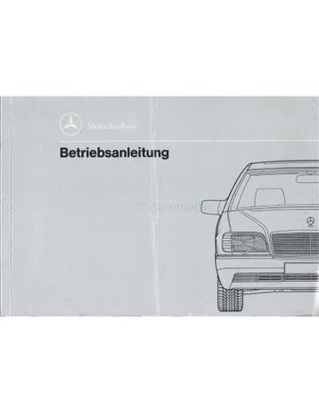 1991 MERCEDES BENZ S KLASSE INSTRUCTIEBOEKJE DUITS, Ophalen of Verzenden