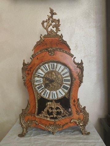 Pendule Boulle - Bois, Laiton - 1950-1960 - Horloge de, Antiquités & Art