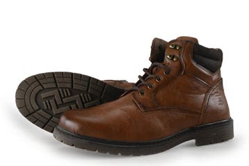 Nelson Veterboots in maat 43 Cognac, Kleding | Heren, Schoenen, Overige kleuren, Verzenden, Boots, Zo goed als nieuw