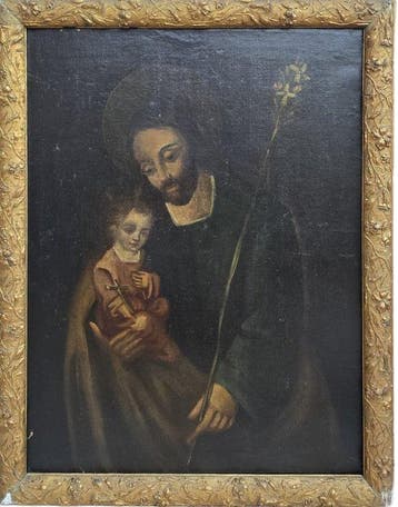 Spaanse school (XVII) - San José con el Niño Jesús