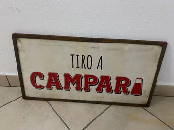 Insegna - Campari - Plaque - IJzer