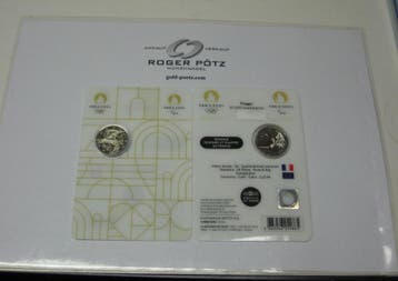Frankreich 2 Euro 2024 Olympiade Paris Eiffelturm Coincar..., Postzegels en Munten, Verzenden, België