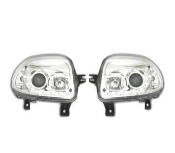 PHARES RENAULT CLIO 98-01 DAYLIGHT LED FOND CHROMÉ, Verzenden