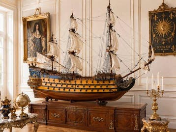 ENORME Voilier SOLEIL ROYAL Entièrement en bois 110cm –, Nieuw