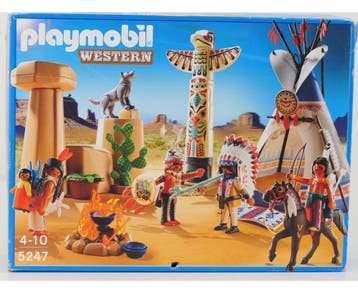 Playmobil 5247 Indianendorp compleet OVP #9953, Hobby en Vrije tijd, Ophalen of Verzenden, Gebruikt
