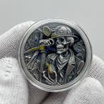 Ghana. 5 Cedis 2025 – Memento Mori: Miner – 1 oz Silver coin