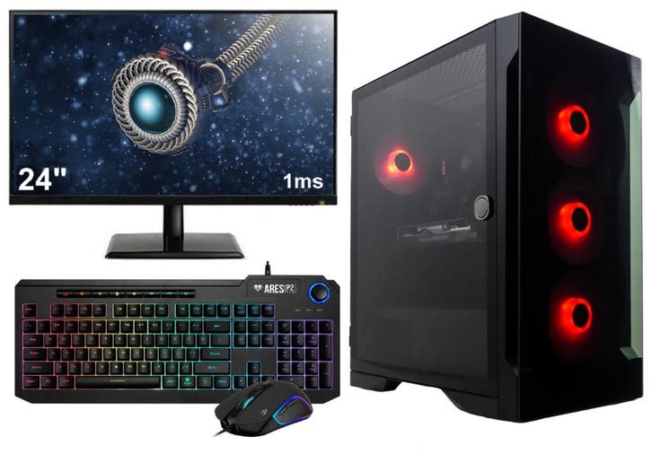 AMD Ryzen 5 RGB Budget Game PC SET COMPLEET met 24 1ms S..., Informatique & Logiciels, Ordinateurs de bureau, Enlèvement ou Envoi