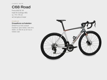 Colnago C68 Force AXS koersfiets nieuw wit maat 54 (485), Fietsen en Brommers, Overige merken, 28 inch, Carbon, Nieuw
