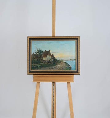 Wilhelm Alexander Knip (1883 - 1967) - Op de dijk, Antiek en Kunst, Kunst | Schilderijen | Modern