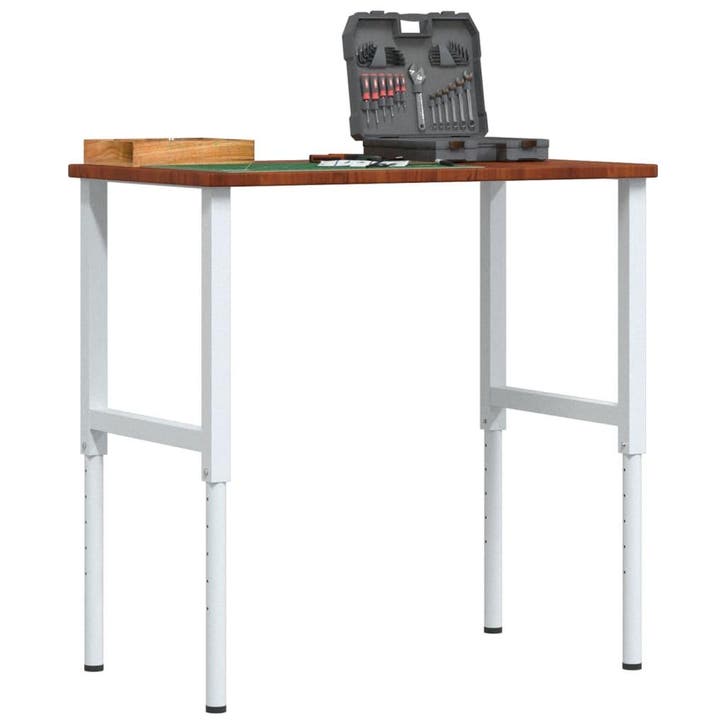 vidaXL Werkbank rechthoek 100x60x(71,5-98) cm eikenhout, Bricolage & Construction, Établis, Envoi